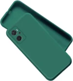 Back Cover for Oppo K10 / RM9I// A76/A36/A96 (Green, Matte Finish, Silicon)