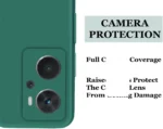 Back Cover for Oppo K10 / RM9I// A76/A36/A96 (Green, Matte Finish, Silicon) - Image 3