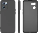 Back Cover for Oppo K10 / RM9I// A76/A36/A96 (Gray, Matte Finish, Silicon) - Image 2